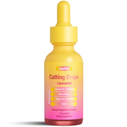 LeeFar Cutting Drops – Lymphatic-Focused Debloat Formula with Dandelion, Cleavers, Burdock & Elderberry for Lymphatic Drainage, Bloat Relief, Digestive Comfort and Detox – Mango Dragonfruit Flavor, 30 Servings
