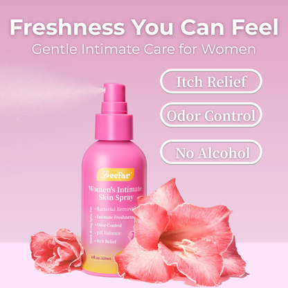 LeeFar Women’s pH Balance Intimate Spray – Feminine Mist for Odor Control & Itch Relief, Daily Hygiene Care, Gentle & Refreshing, Rinse-Free, Made in FDA Registered Facility
