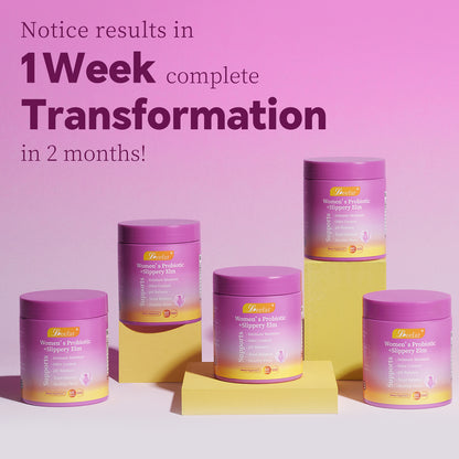 LeeFar Her Juicy Feminine Probiotics Gummies- All in One Solution with Slippery Elm and Prebiotics&Lactobacillus Probiotic Blend for Women's pH Balance and Dryness - Hawaiian Pineapple Gummies 60 Counts Women's Probiotics